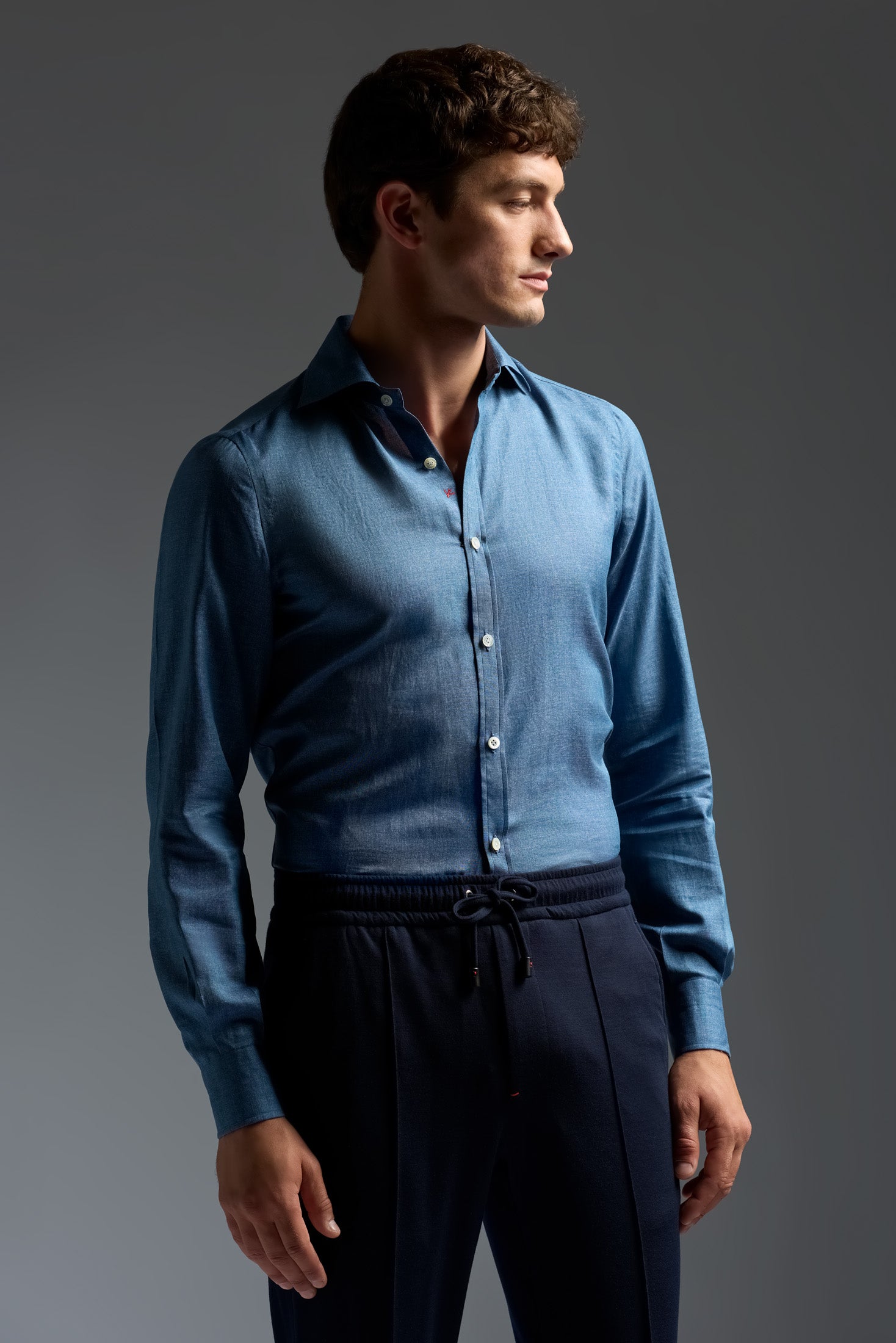 isaia dress shirt Mix Dress Shirt 38 / Dark Blue