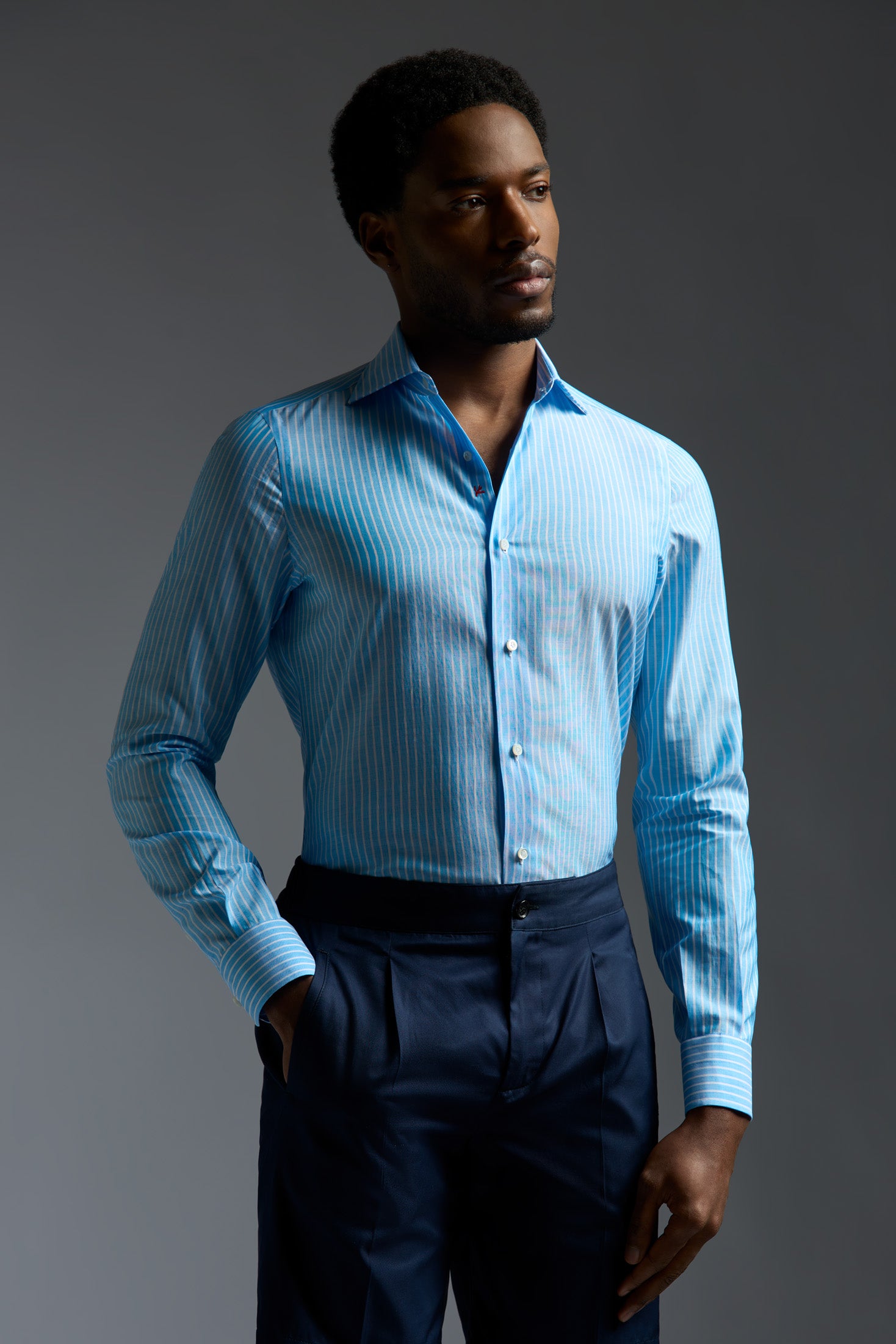 Cotton and Linen Mix Dress Shirt ISAIA Napoli Cotton and Linen Mix Dress Shirt ISAIA Napoli