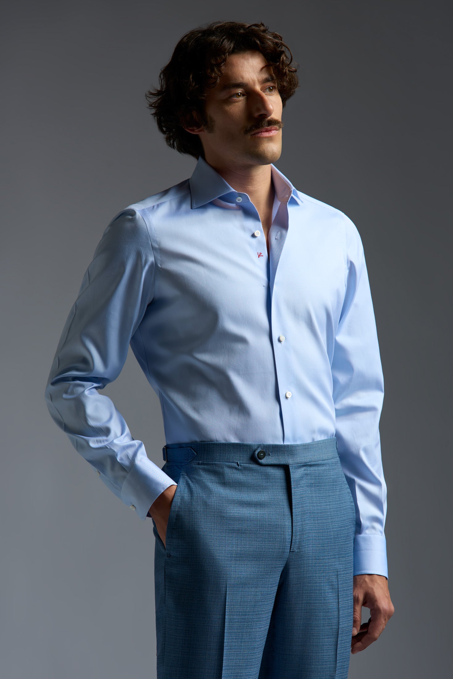 cotton blend dress shirts Sky Cashmere Blend Dress Shirt