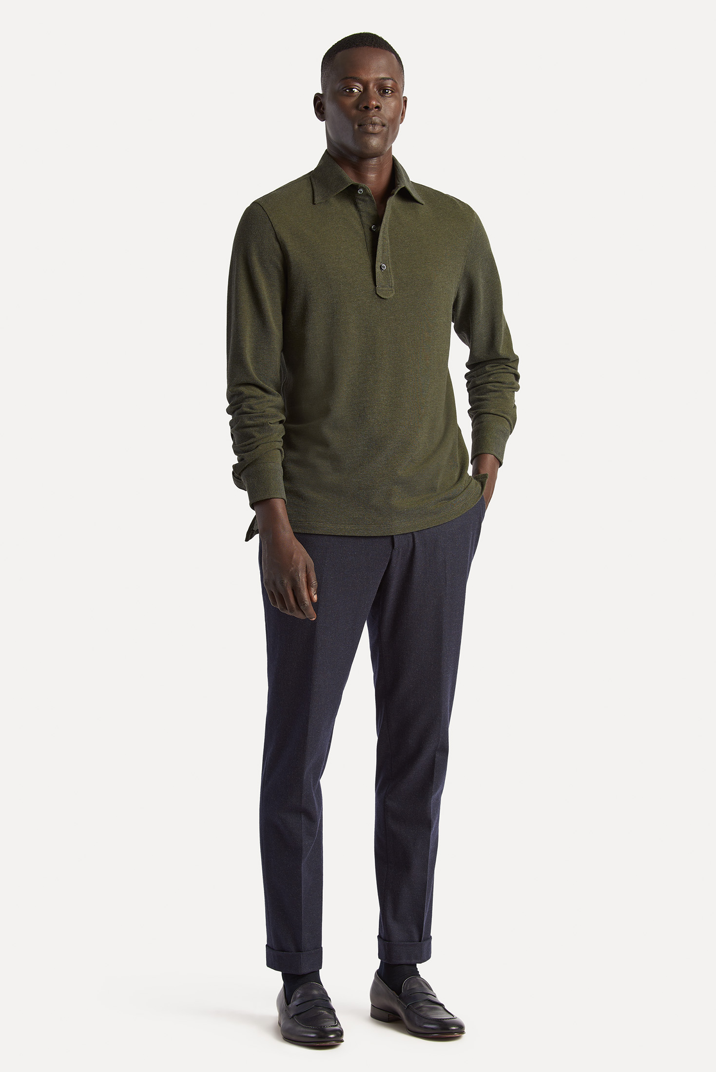 ISAIA 紺色 ポロシャツ Lサイズ ISAIA 紺色 ポロシャツ Lサイズ