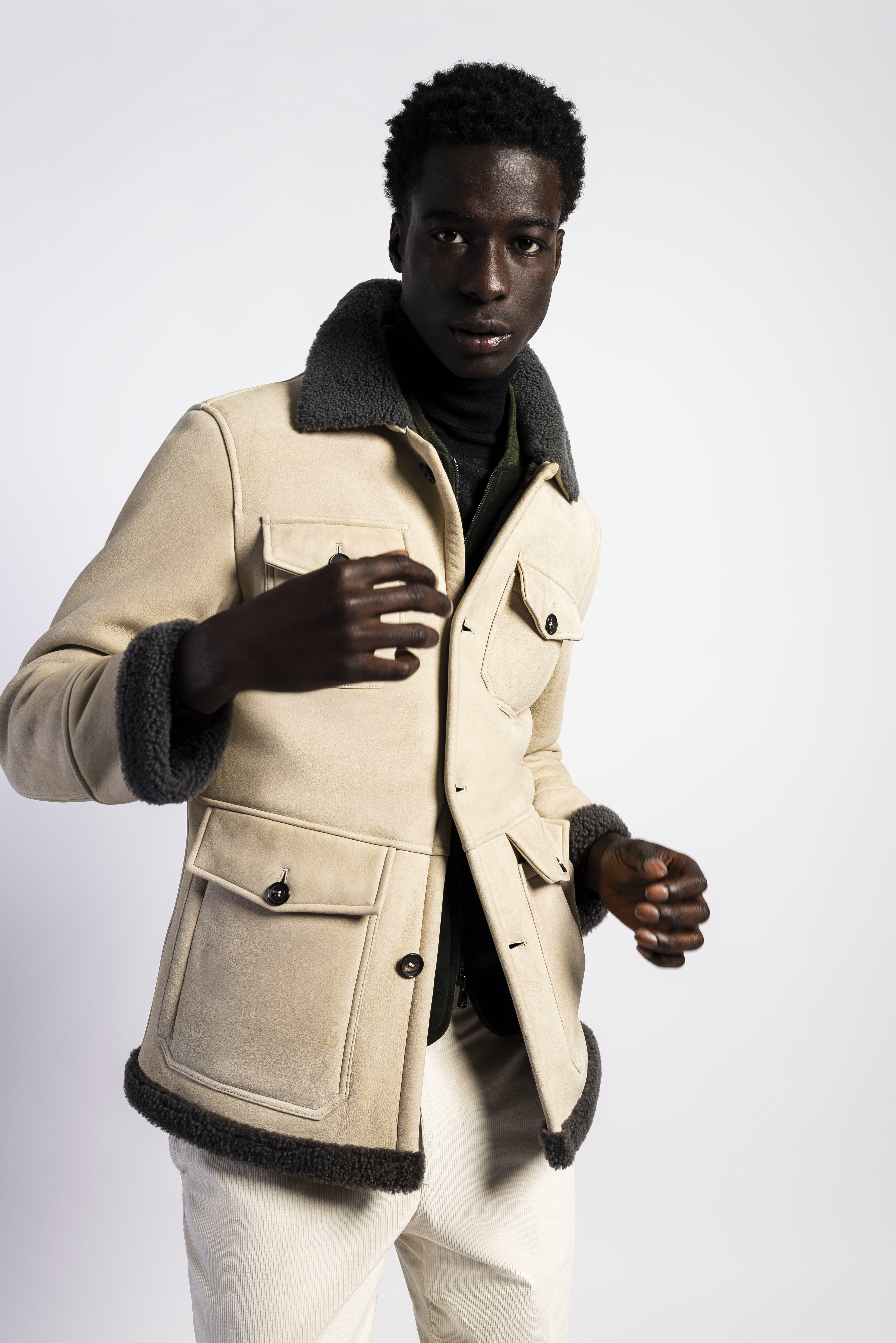 Isaia online suede jacket