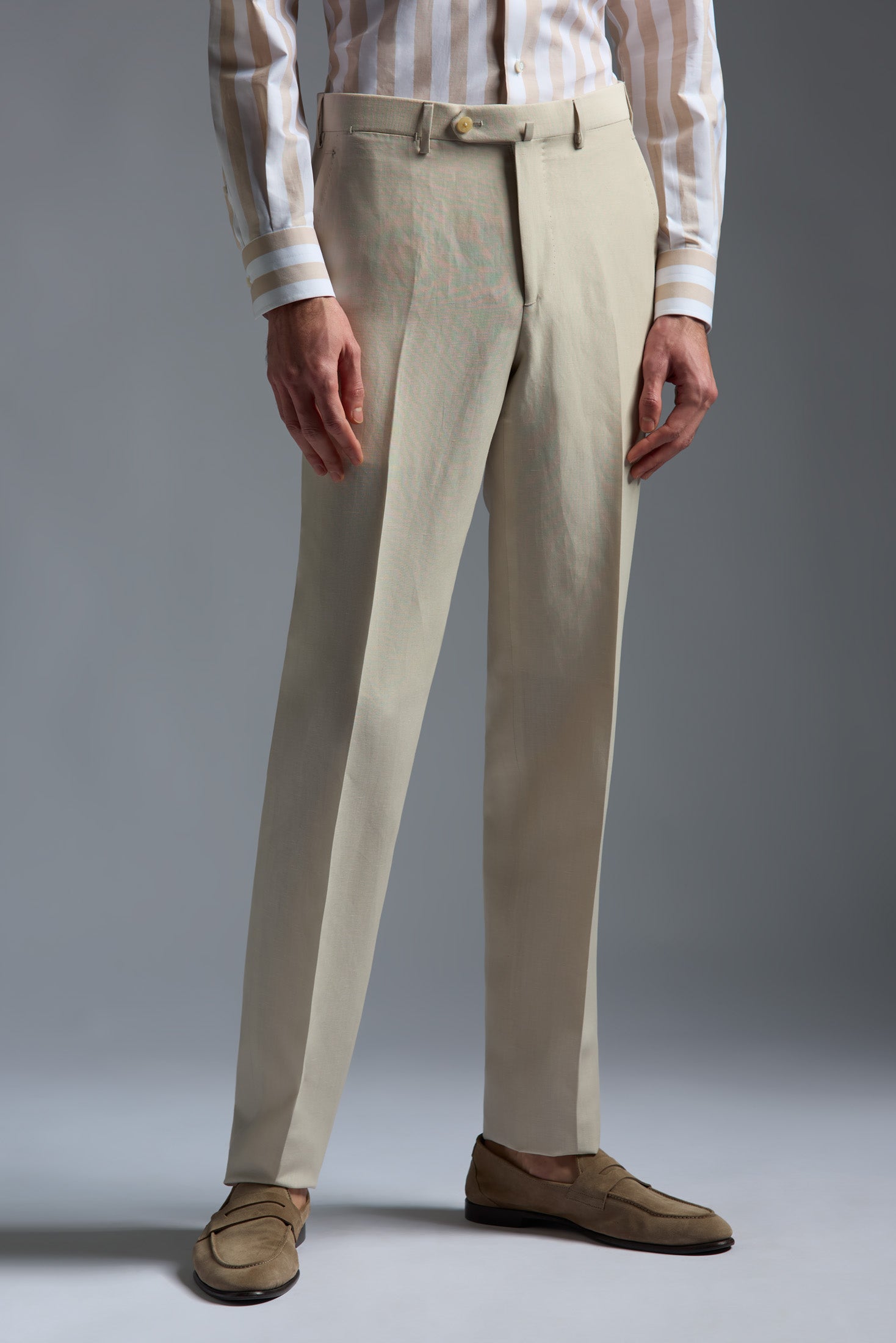Superlight Wool and Linen Sanit Tailored Pants ISAIA Napoli Superlight Wool and Linen Sanit Tailored Pants ISAIA Napoli