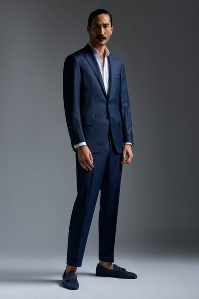 ISAIA Napoli 46 ネイビーストライプ テーラードジャケット 本切羽 724AFI_100_9169T_810-media-