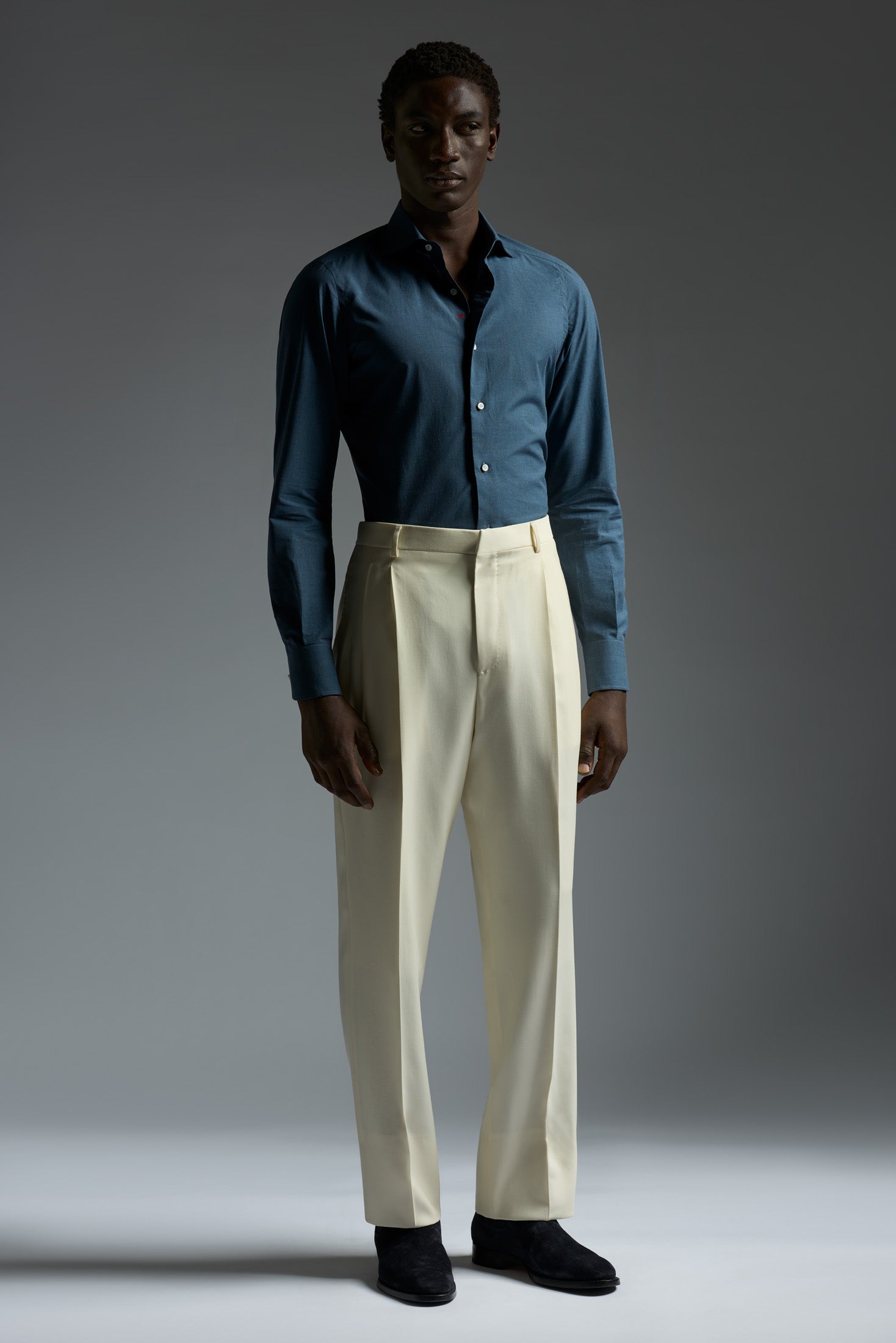 isaia dress shirts Isaia Tailored-Fit 'Mix' Cotton Shirt