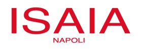 The ISAIA Napoli logo in red on a black background.